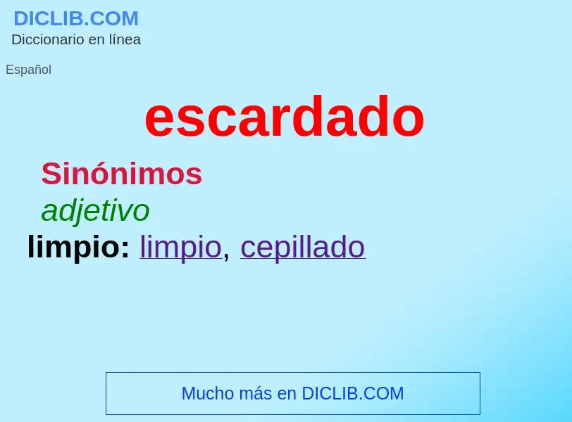 ¿Qué es escardado? - significado y definición