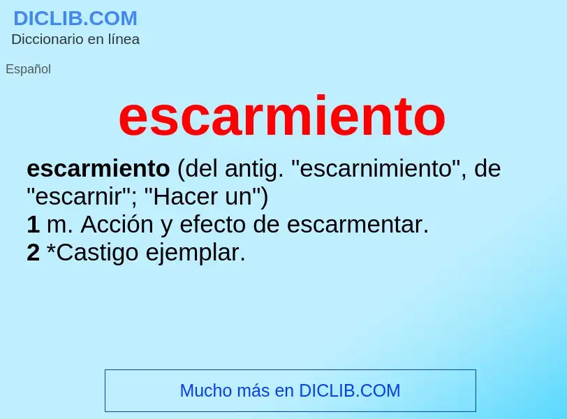 What is escarmiento - definition