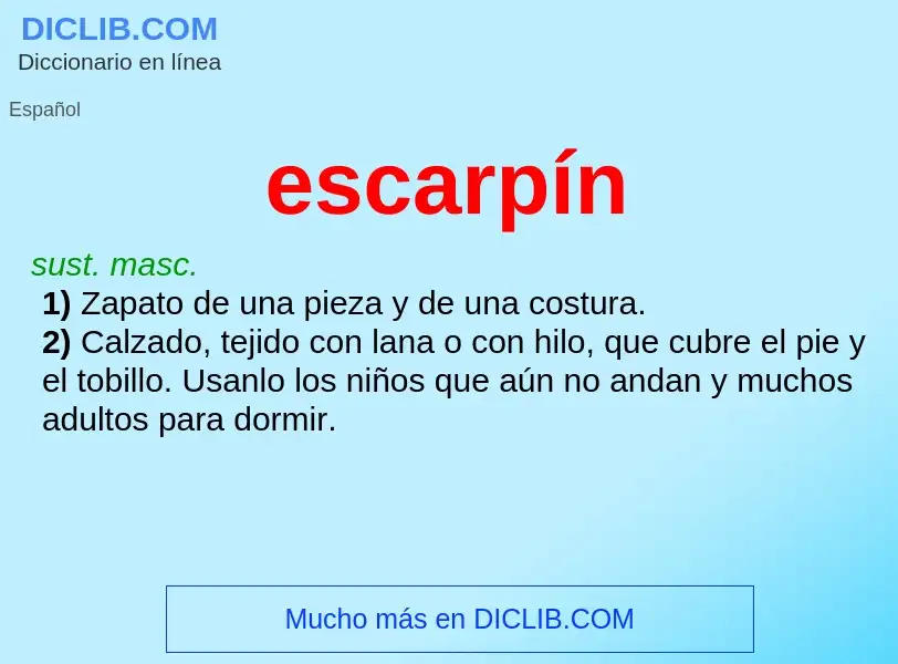 ¿Qué es escarpín? - significado y definición