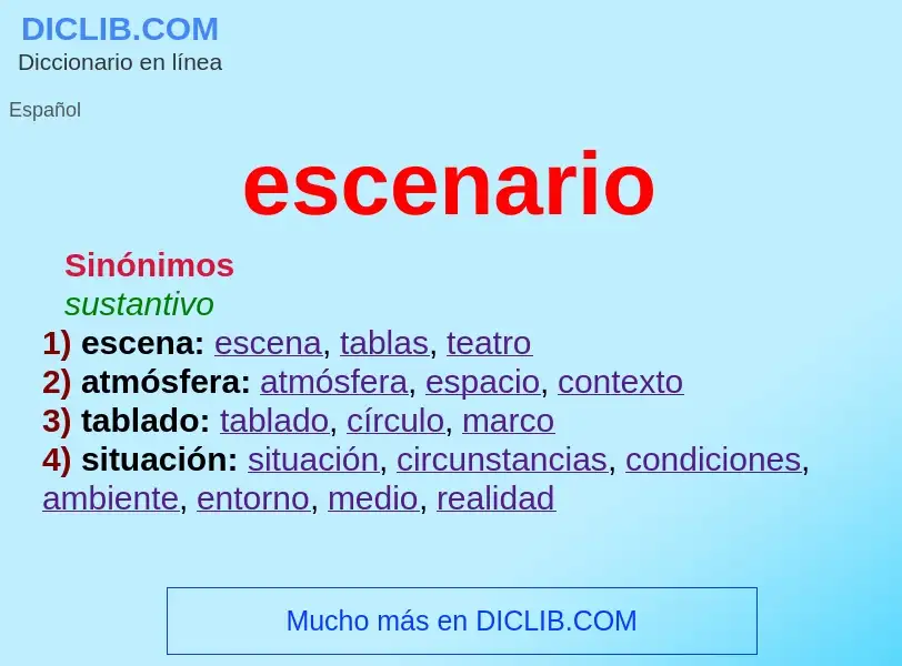 Wat is escenario - definition