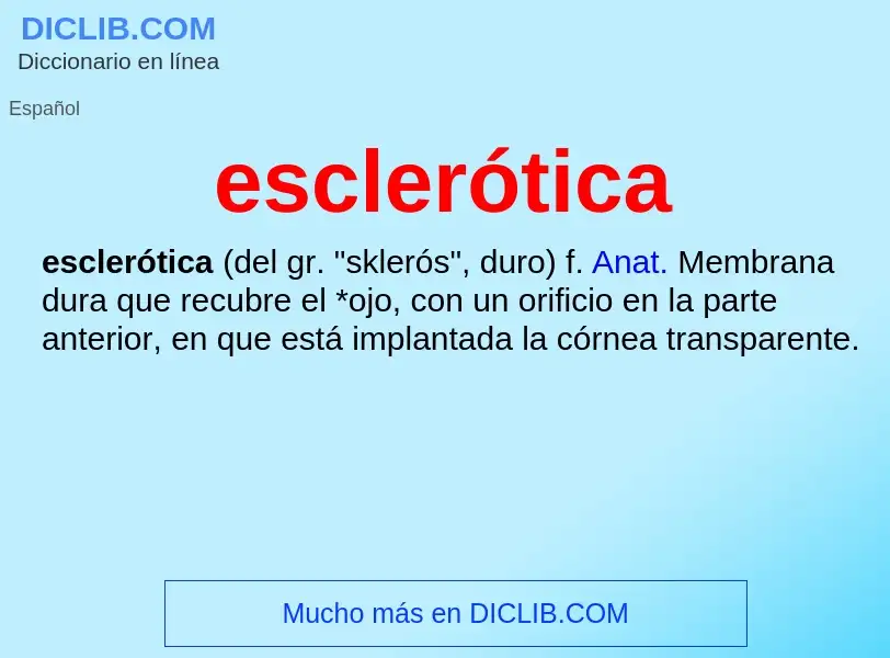 ¿Qué es esclerótica? - significado y definición