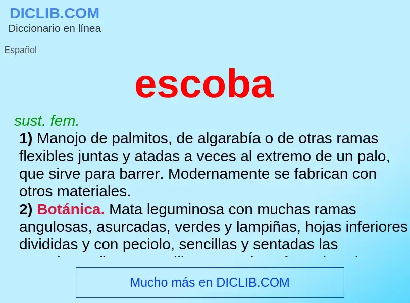 What is escoba - meaning and definition