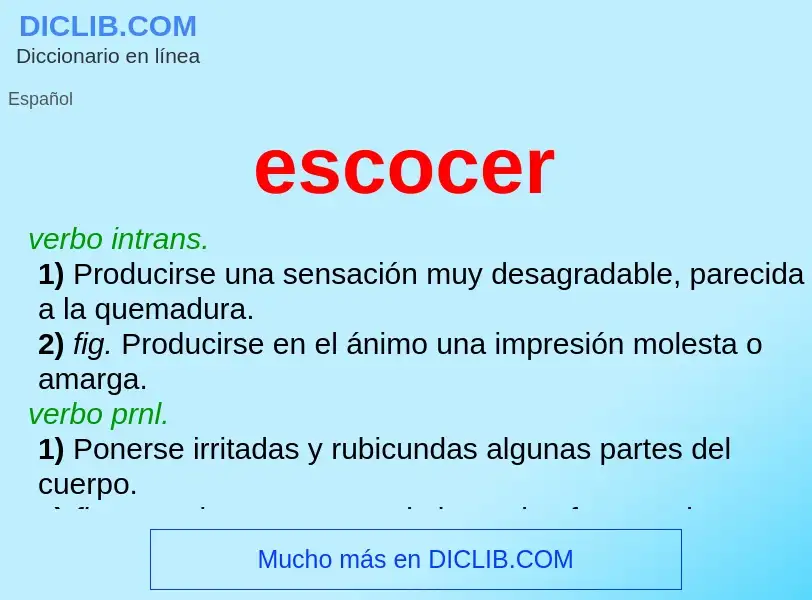 What is escocer - meaning and definition