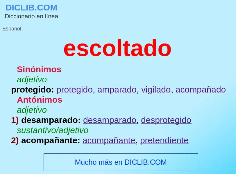 Wat is escoltado - definition