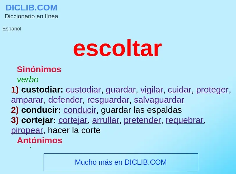 ¿Qué es escoltar? - significado y definición