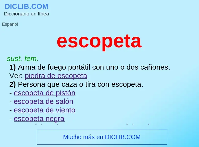 O que é escopeta - definição, significado, conceito