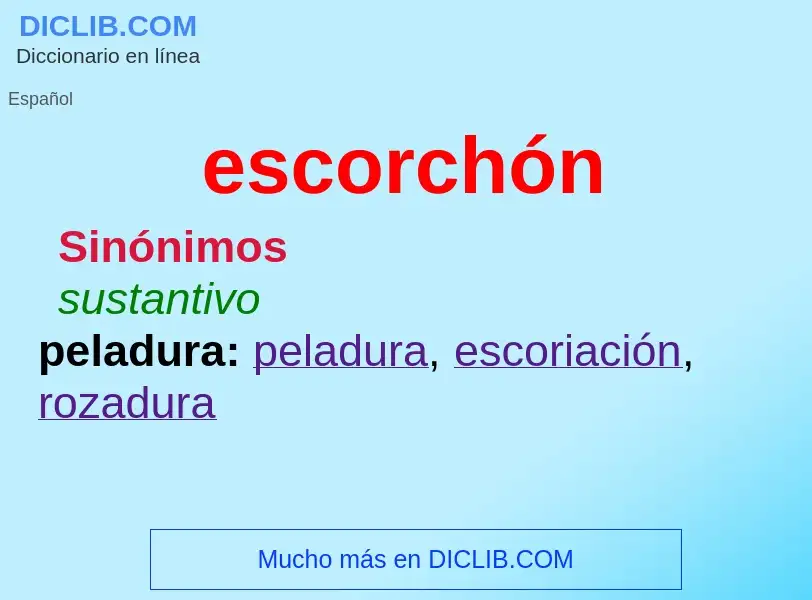 ¿Qué es escorchón? - significado y definición