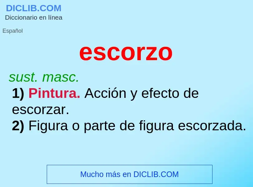 Was ist escorzo - Definition