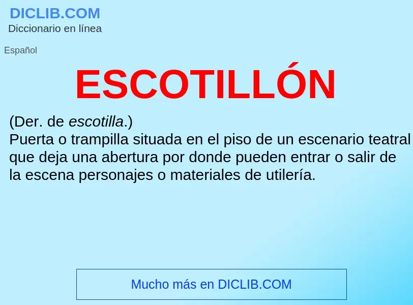 Che cos'è ESCOTILLÓN - definizione