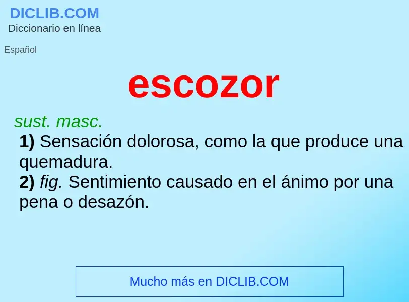 Wat is escozor - definition