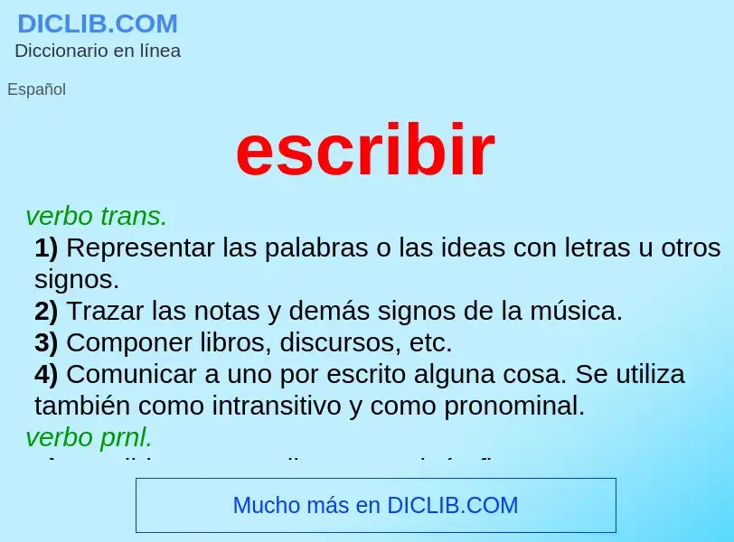 ¿Qué es escribir? - significado y definición