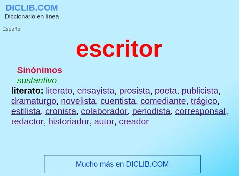 What is escritor - meaning and definition