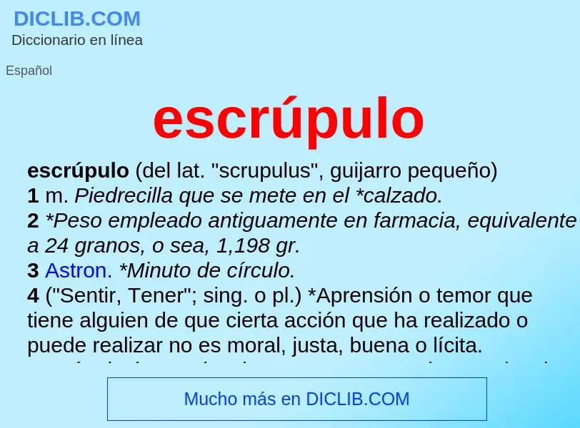 Wat is escrúpulo - definition