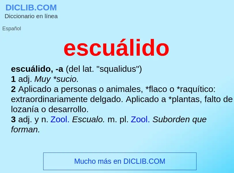 What is escuálido - definition