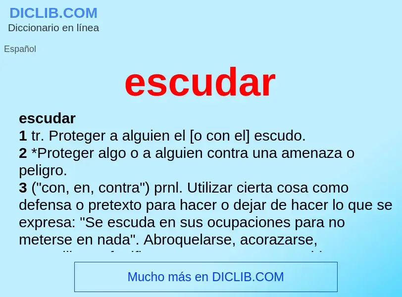 O que é escudar - definição, significado, conceito