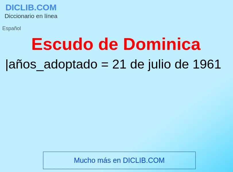 Was ist Escudo de Dominica - Definition