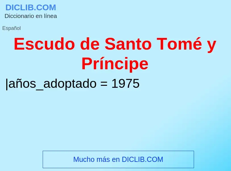 ¿Qué es Escudo de Santo Tomé y Príncipe? - significado y definición