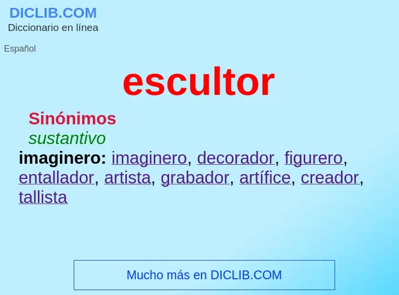 Wat is escultor - definition