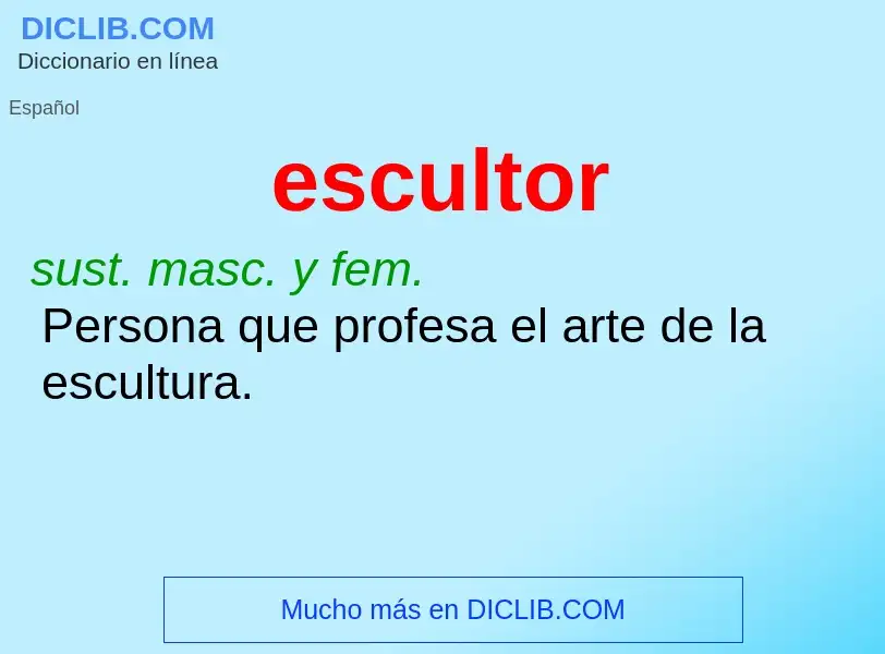 Wat is escultor - definition