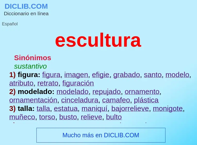 ¿Qué es escultura? - significado y definición