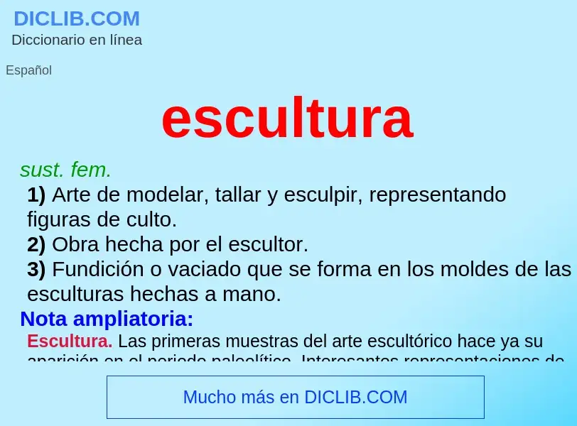 What is escultura - definition