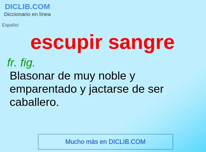 ¿Qué es escupir sangre? - significado y definición