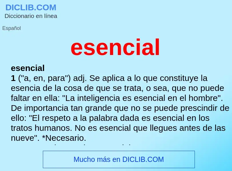 What is esencial - definition