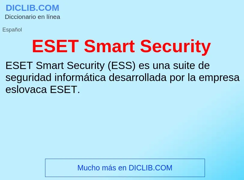 Что такое ESET Smart Security - определение