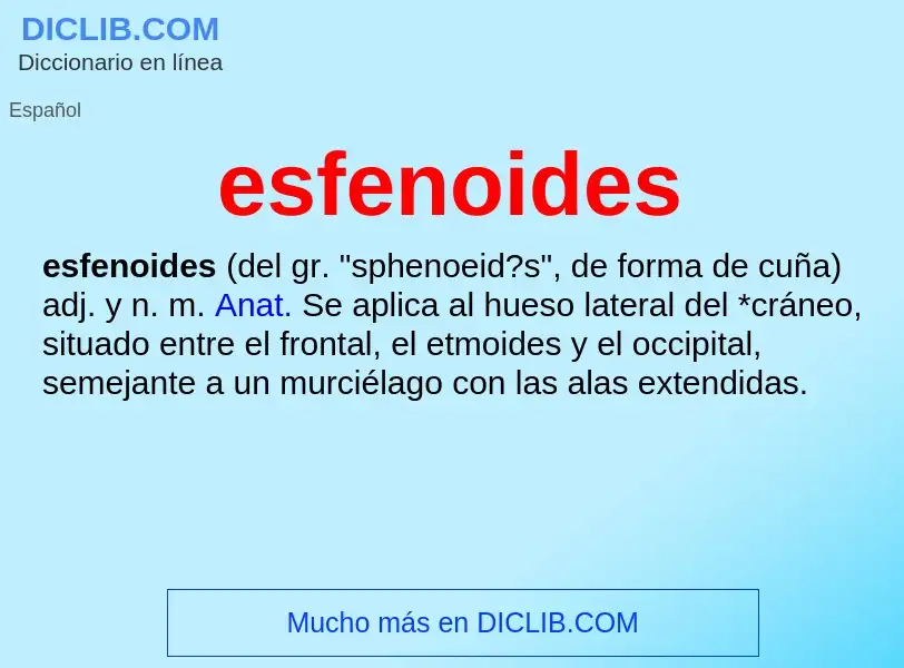 ¿Qué es esfenoides? - significado y definición