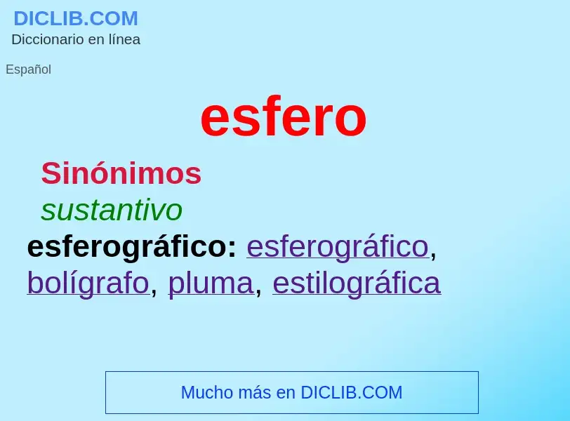 Wat is esfero - definition