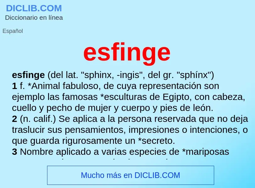 Wat is esfinge - definition