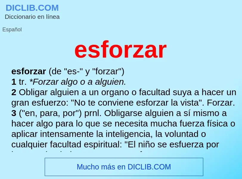 Wat is esforzar - definition