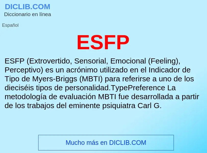 Что такое ESFP - определение