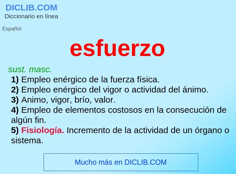 O que é esfuerzo - definição, significado, conceito