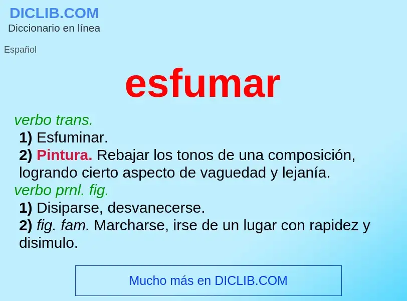 What is esfumar - definition