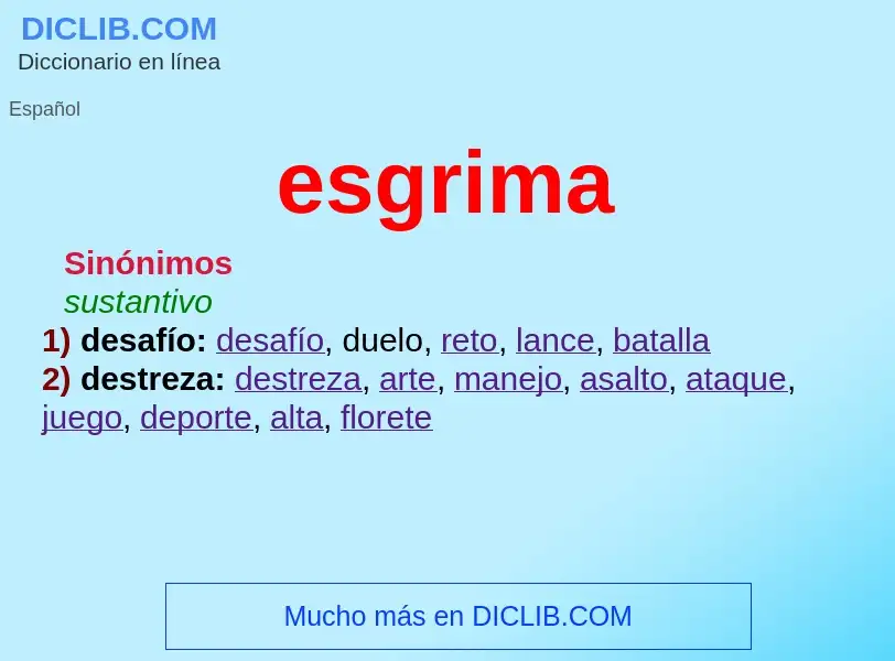 ¿Qué es esgrima? - significado y definición