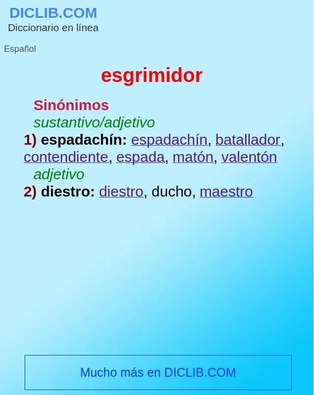 What is esgrimidor - definition