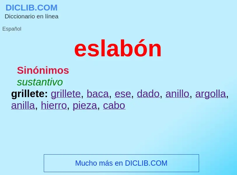 Was ist eslabón - Definition