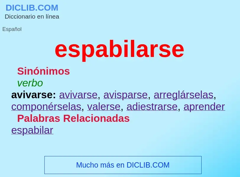 Wat is espabilarse - definition