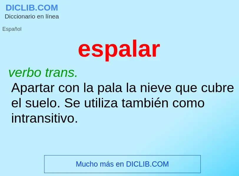 Wat is espalar - definition