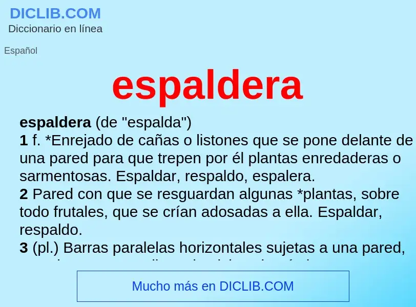 What is espaldera - definition