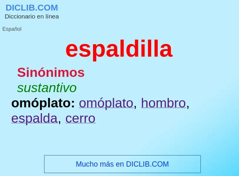 What is espaldilla - definition