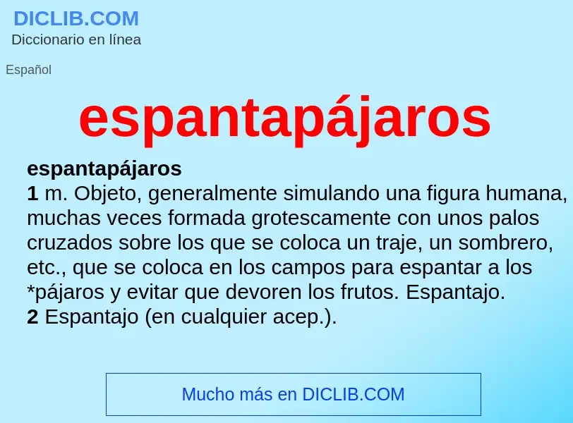 What is espantapájaros - meaning and definition