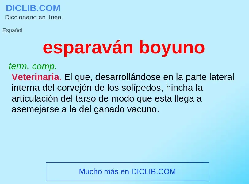 O que é esparaván boyuno - definição, significado, conceito