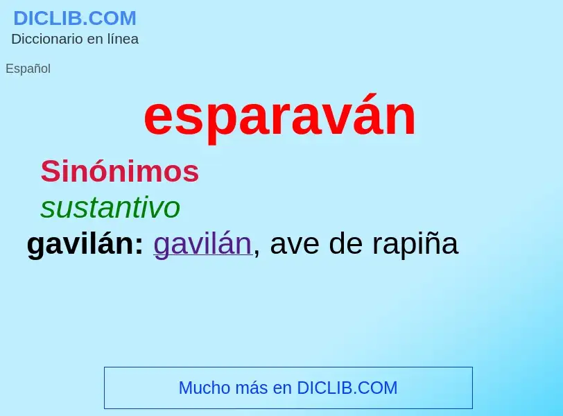 Wat is esparaván - definition