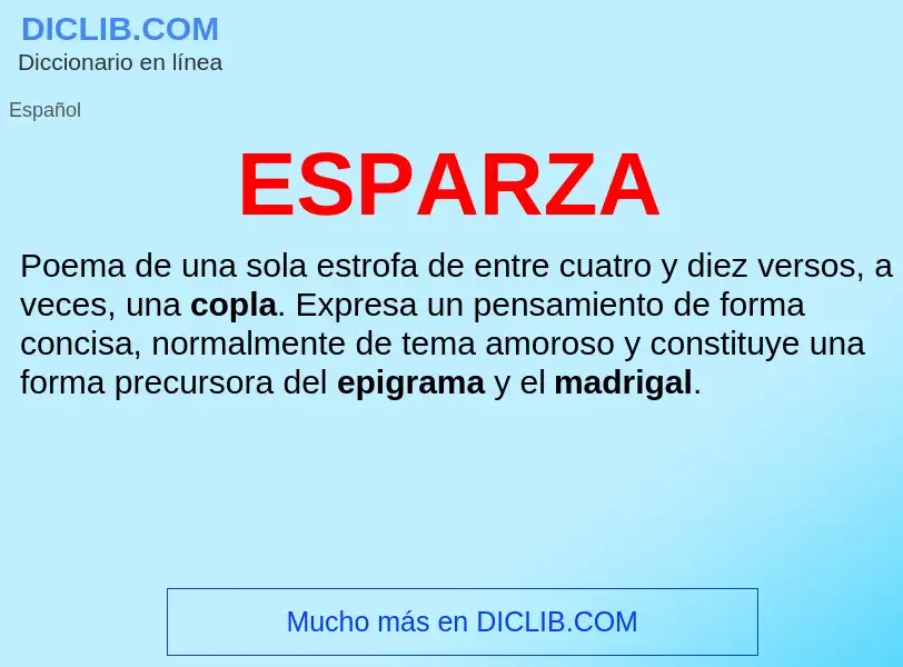 What is ESPARZA - definition