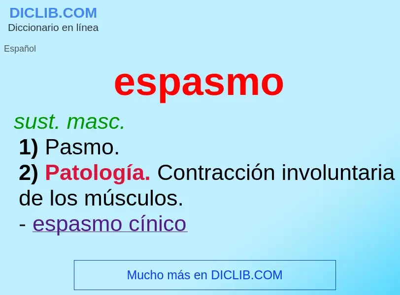 What is espasmo - meaning and definition