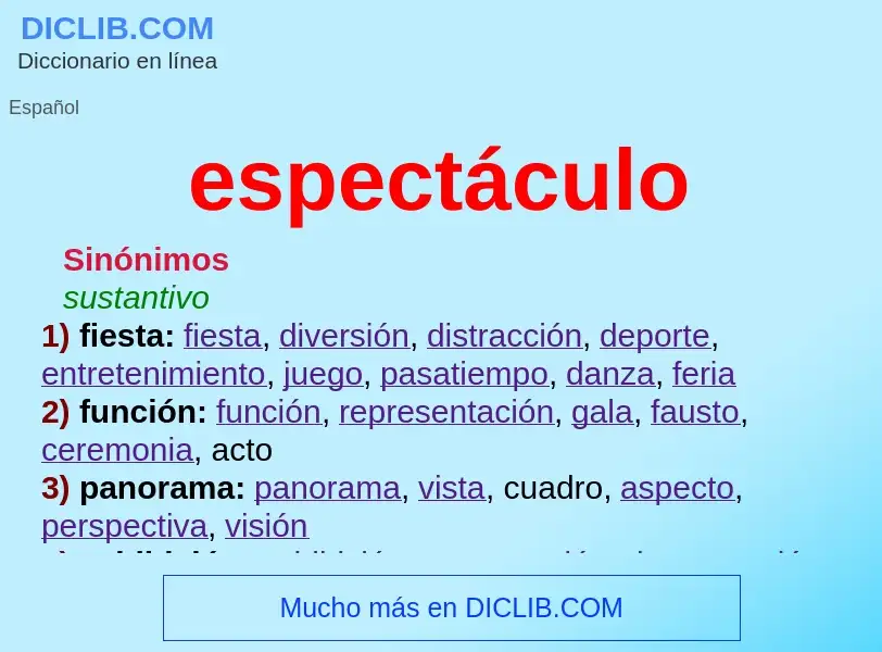 O que é espectáculo - definição, significado, conceito