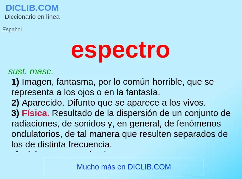 Wat is espectro - definition