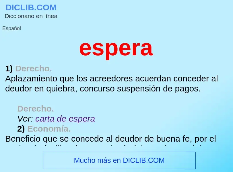 Wat is espera - definition